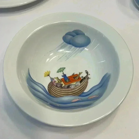 Royal Worcester Noah's Ark Child's Porcelain Dining Collection England Set 1983 - Picture 4 of 6